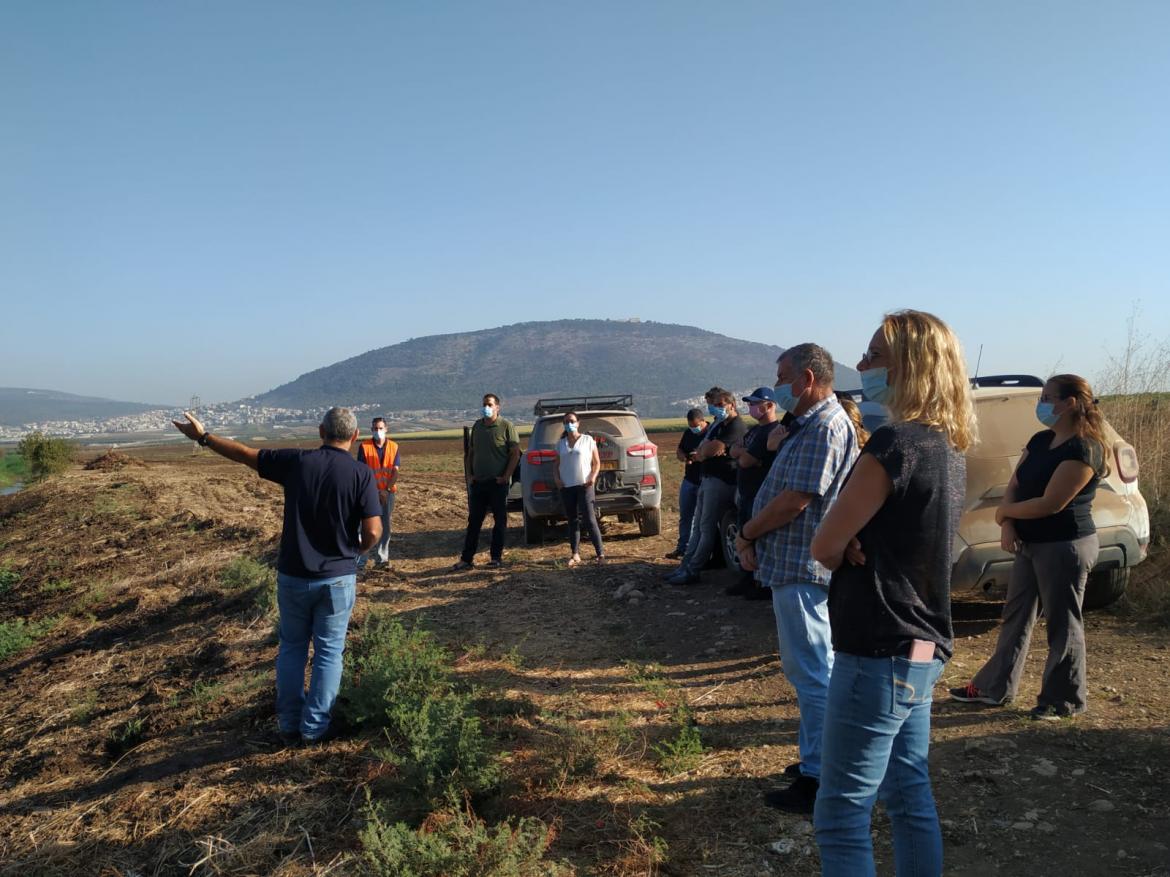 סיור הנהלת המועצה בשטחים הפתוחים שבאשכול המזרחי