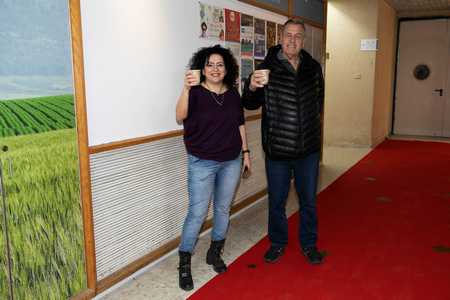 רחלי אבידב מנהלת מחלקת התרבות ואייל בצר ראש המועצה