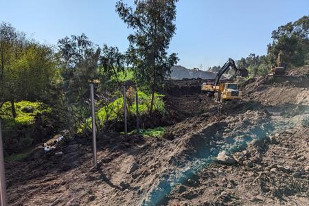 כביש 65 עבודות מעל נחל תבור