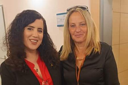שלומית שיחור רייכמן - ראשת המועצה עם חברת הכנסת נעמה לזימי